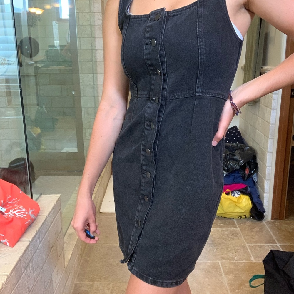 Jean overall dress